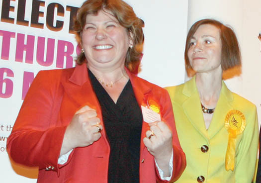 ELECTION 2010: Results – EMILY WINS THE NIGHT – Jubilant Emily Thornberry defeats Lib Dem Bridget Fox in Islington South & Finsbury news01election