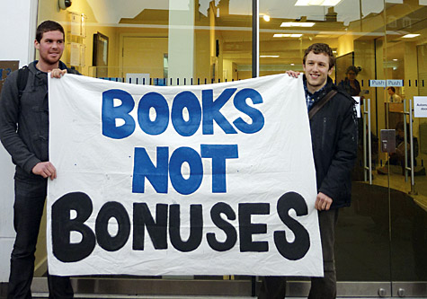 Anti-cuts protest at Barclays bank in Upper Street inews021811_06