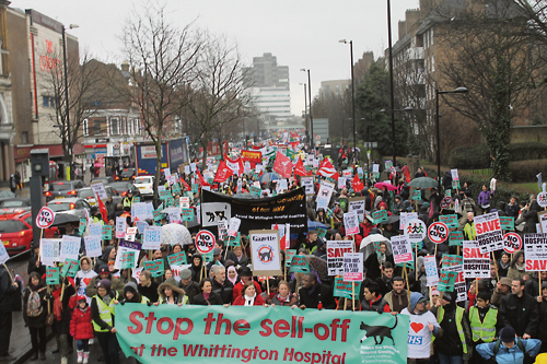 Sell-offs at Whittington Hospital will spark new protests, board warned Whittington