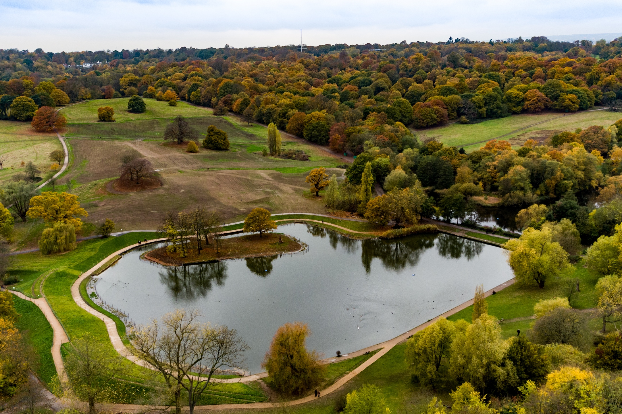 Hampstead Heath new ponds, dam work