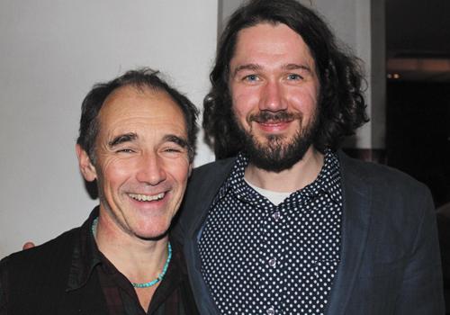 Rylance the Oscar winner turns poet at Upper Street fundraiser Mark Rylance with musician Adam Beattie