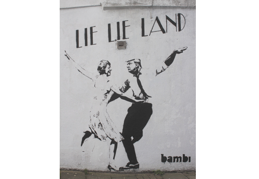 Trump is savaged by Bambi in Cross Street Bambi