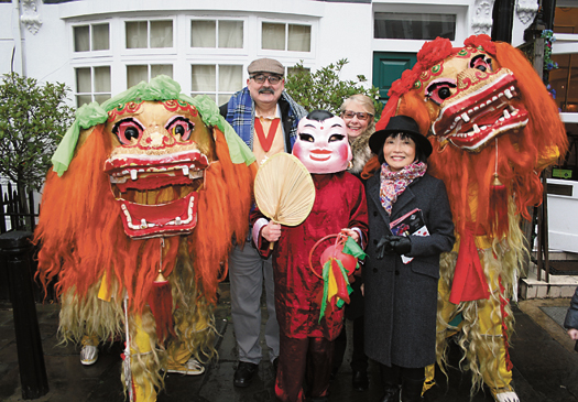 Lions let loose to celebrate the spring festival Linda Chung and lion dance line-up