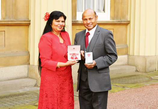 Foster couple at the Palace! Investitures - Friday 17 February 2017.