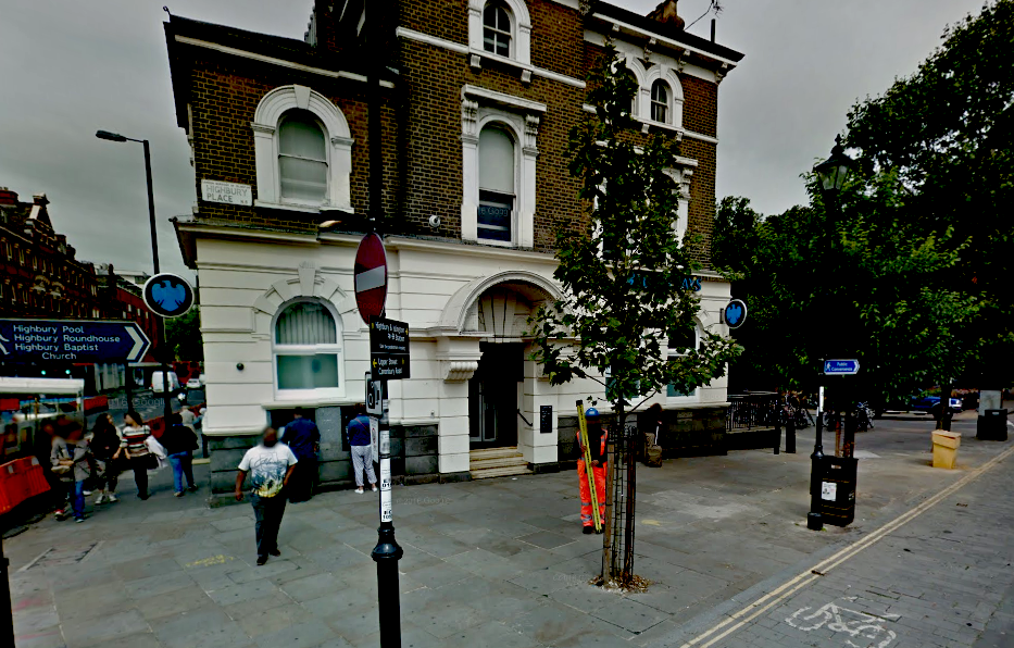 Arrest after suspected racially motivated assault on pensioner in Highbury Corner Highbury Corner Barclays (Google)
