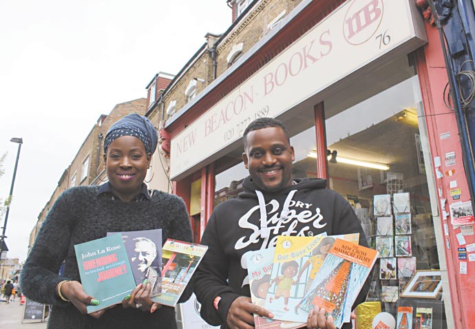 It’s not the end of the story as New Beacon Books is saved by social media Beacon Books_Renaldo La Rose with Lelieth James-Dunkley
