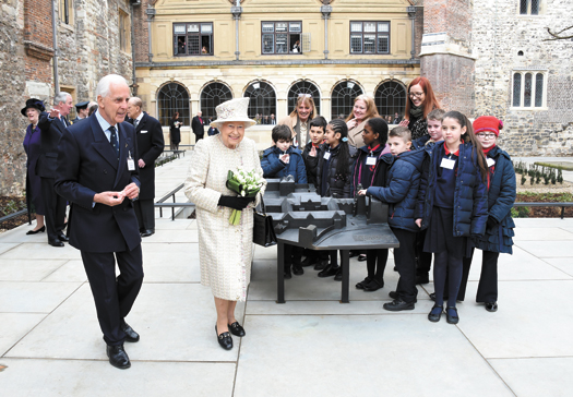 Elizabeth II opens museum at the court of Elizabeth I Opening of the new development at the Charterhouse, London, UK - 28 Feb 2017