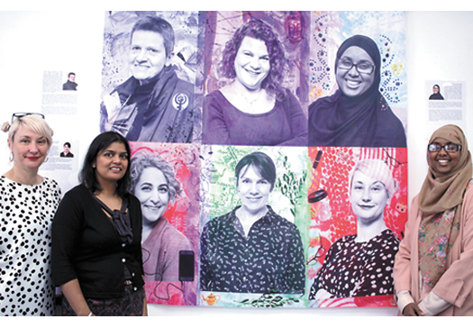Portraits celebrate our bold women Textile wall