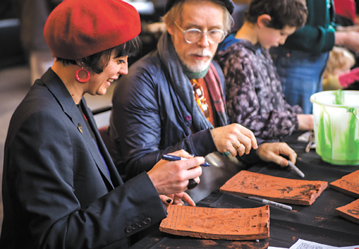 A terracotta army at Union Chapel Union Chapel_Tag A Tile.2