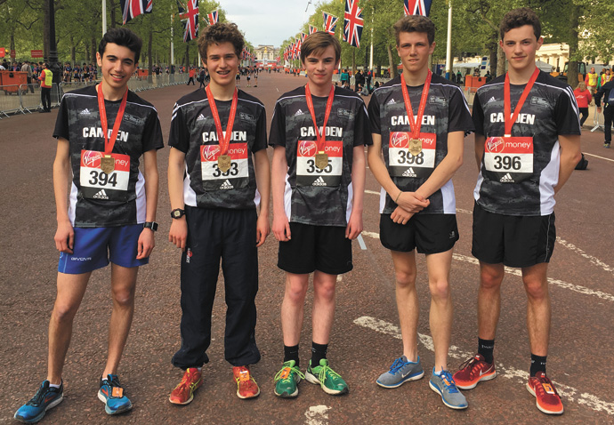 Camden’s juniors shine in the Mini Marathon Camden marathon BoysU17