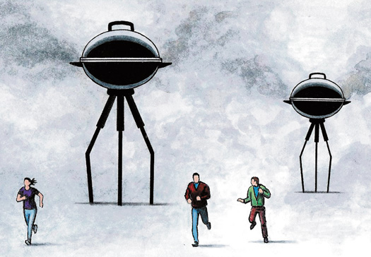 War of the BBQ Cartoon