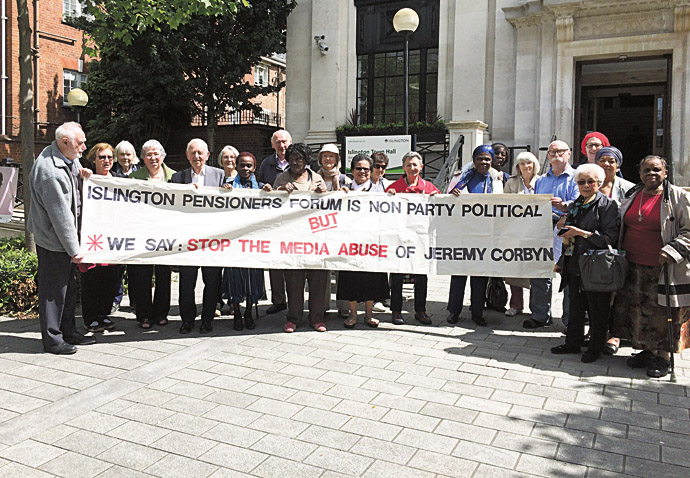 Islington Pensioners Forum_Jeremy Corbyn protest