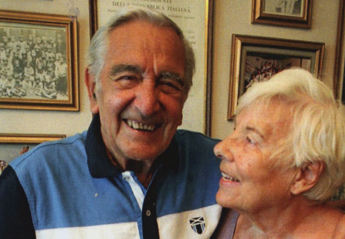 Bruno Besagni, knight with the film star looks Bruno and Olive old