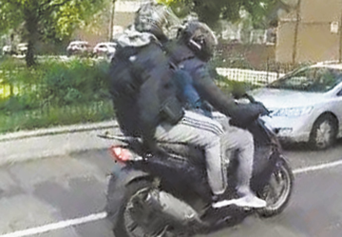 Hunt for moped pair after woman is hurt in collision City Road moped Suspects 1