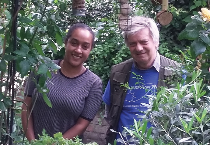 Rose bush dedicated to charity worker Susanna Robin King and Amah-Rose