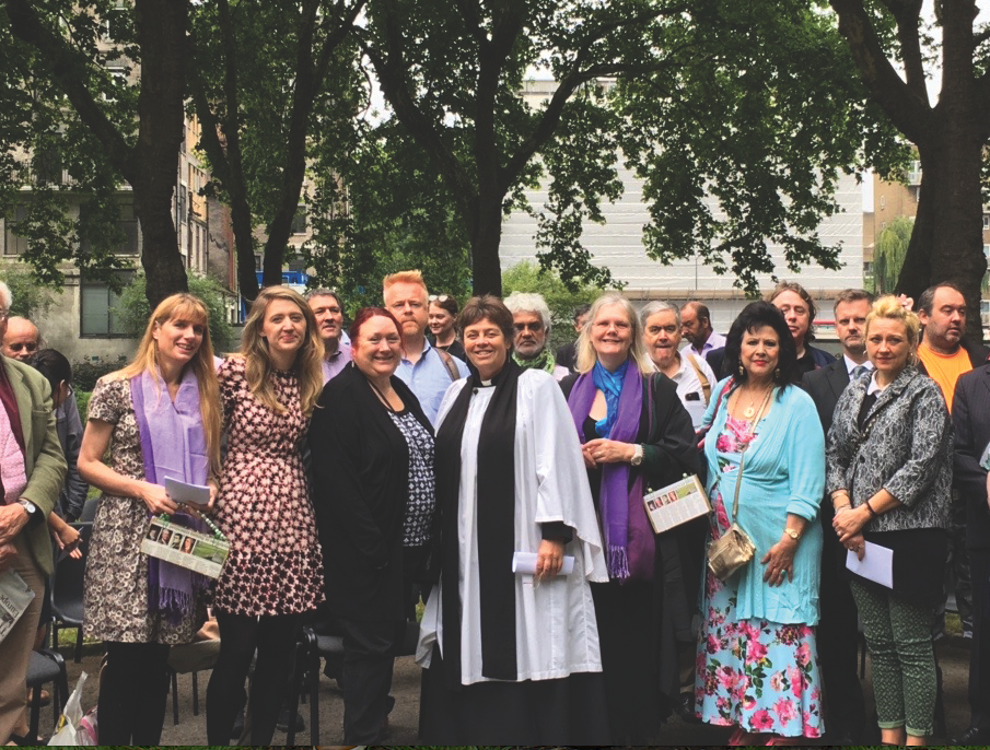 Memorial service for dead set to be displaced from burial ground by HS2 railway works HS2 memorial