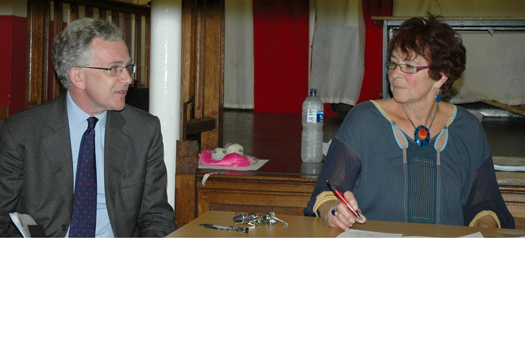 Simon Pleydell and Shirley Franklin at Defend Whittington meeting 14_10_14