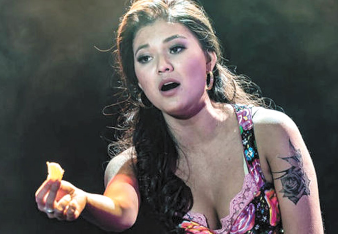 Aigul Akhmetshina in La Tragedie de Carmen_photo Clive Barda