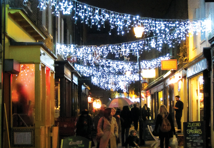 Lights fantastic! Bright start to the festive season Camden Passage lights