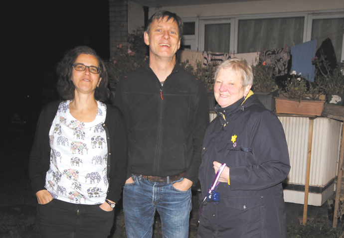 Jane Gallagher Paul Chancy and Ronit Dassa from Highbury Quadrant estate