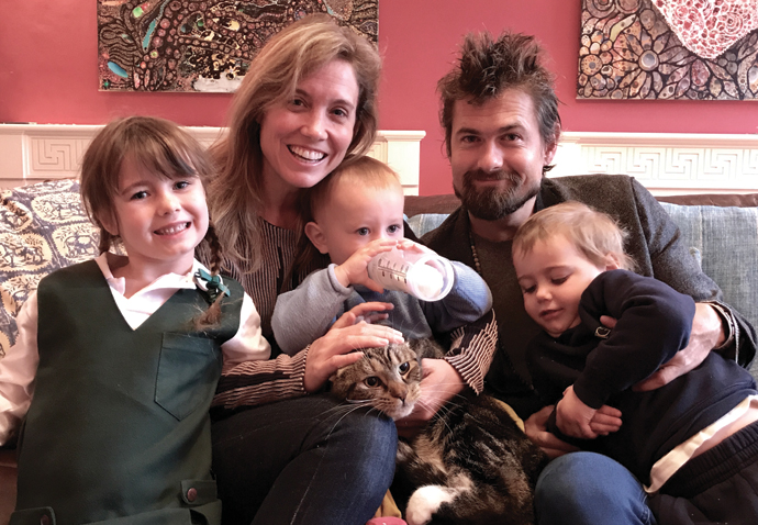 After month-long search, welcome return of Islington family cat Neruda Neruda safe at home with Elias, 5, Emilie, Ossian, 21 months, Rowan and Zia, 3