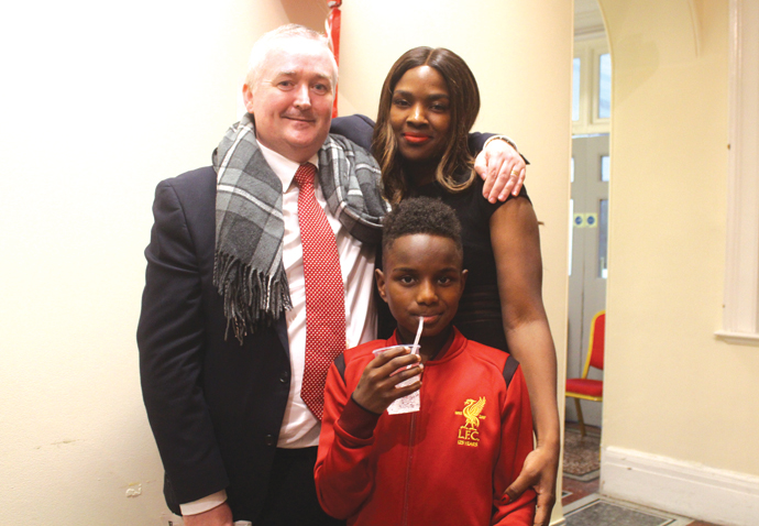 Pupils’ last farewell to Reece Darcheville the teacher they all loved Shenna Darcheville with Shay and Pete Wickham