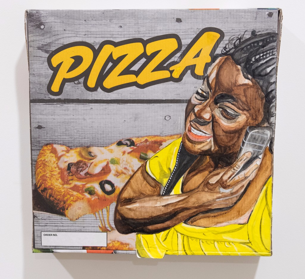 Marathon kebab house to stage pizza box art show Marathon kebab shop pizza box art