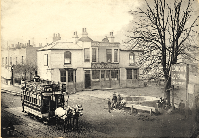 Archway Tavern, 1st tramcar at. Fincham, 1872. I980 ARCH I1822