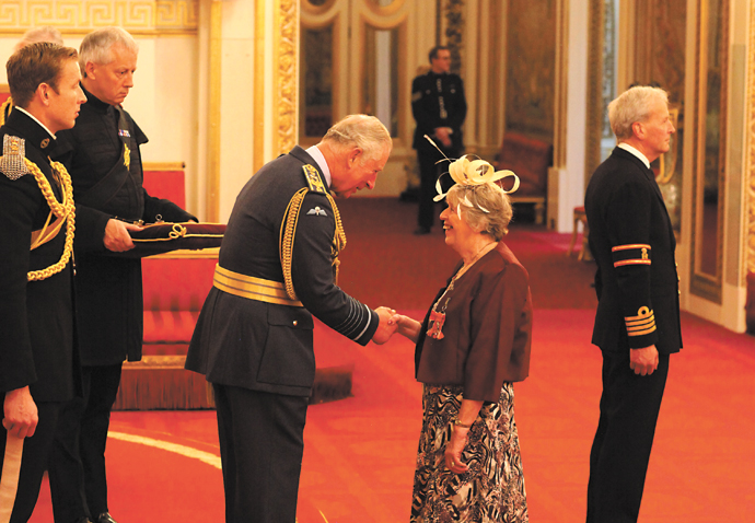 Foster carer receives MBE ROYAL Investitures