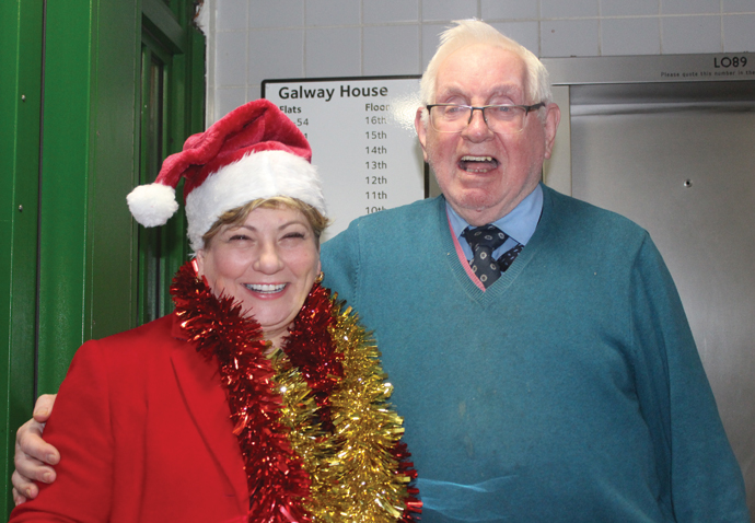 Thanks to our hamper appeal, MP Emily Thornberry delivers lots of festive cheer Emily Thornberry hamper