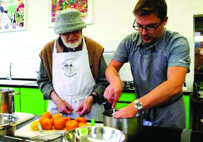Spread the word: marmalade lessons at Central Street Cookery School! Our Neighbours_Chef Matt Driver with Claude