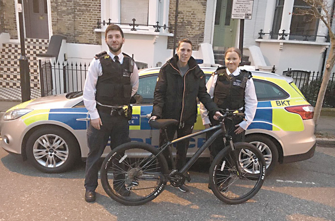 Stolen bike_PC Dominique Winkworth and PC Ben Thomas