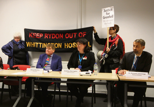 We say get Rydon out of Whittington Hospital deal now Whittington IMG_7193