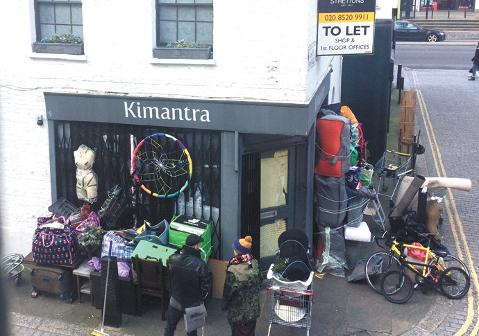 All-female group of squatters take over empty shop in Angel Camden Passage_Kimantra squat