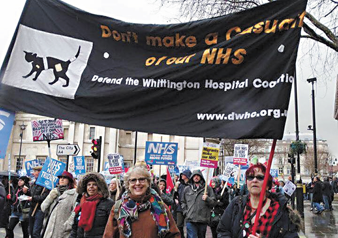 Defend Whittington Hospital Coalition on NHS march