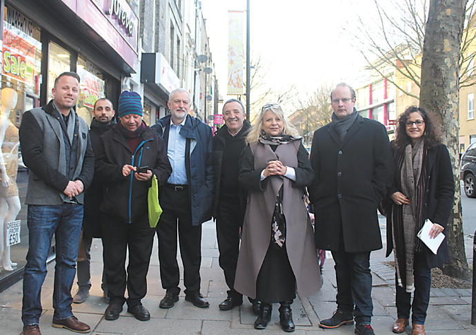 Labour leader Jeremy Corbyn calls for help for Finsbury Park ‘fashion village’ Jeremy Corbyn and traders in Fontill Road