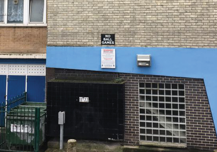 Manager defends ‘No ball games’ signs on Islington estates No ball games sign