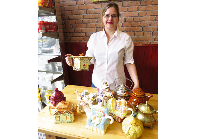 The Caledonian Road bakery with an amazing teapot collection Gabriela Cristea