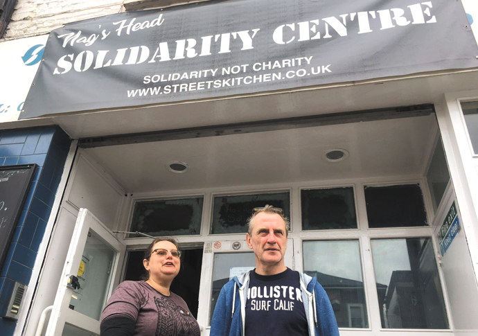 Plea by Seven Sisters Road refuge as it faces its own homeless future Solidarity Centre workers Jenny Lawson and Jon Glackin