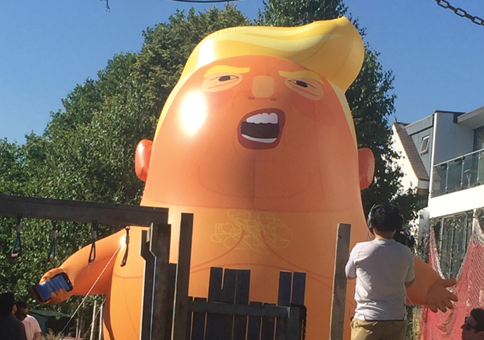 No shortage of hot air as baby Trump comes out to play Trump