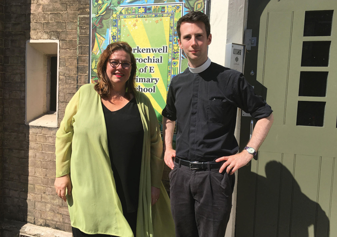 Amanda Szewczyk-Radley with Fr Christopher Trundle