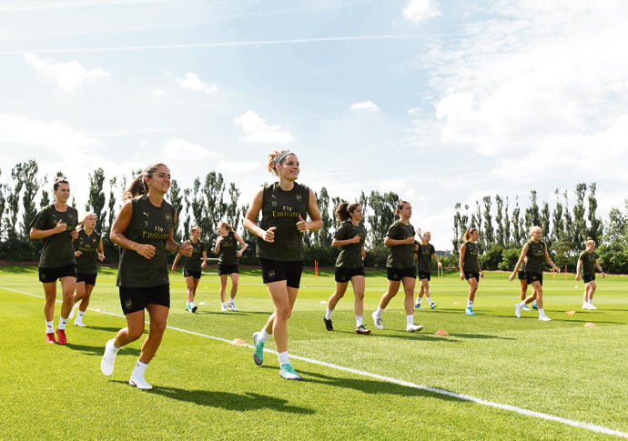 New faces join squad as Arsenal kick off pre-season training Arsenal Women Training Session