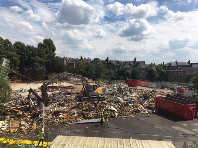 Bulldozers flatten bowling club but future of Dartmouth Park site still unclear Bulldozed Mansfield Bowling Club
