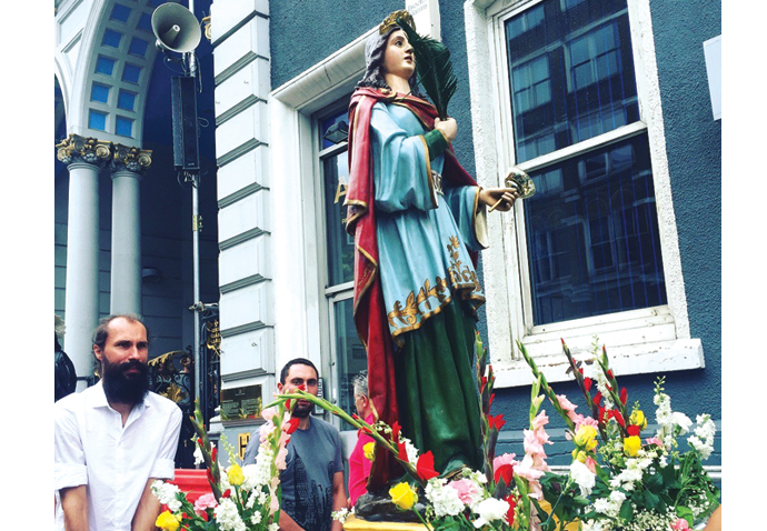 Little Italy crowds greet procession Little Italy procession