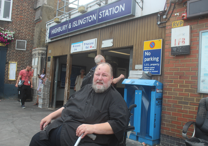 Lift failures mean disabled man faces long way home Steven Powell IMG_5508