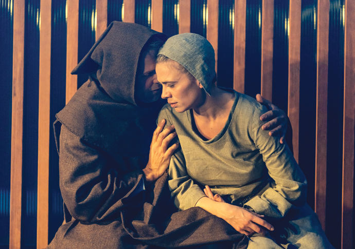 Nicholas Burns and Hayley Atwell in Measure for Measure