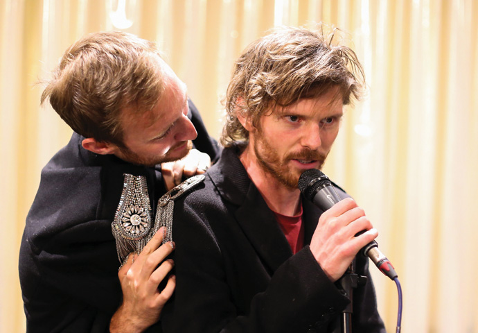 Review: A Hero of Our Time, at Arcola Theatre A Hero of our time image 14 (L-R James Marlowe as Grushnitsky Oliver Benentt as Pechorin)