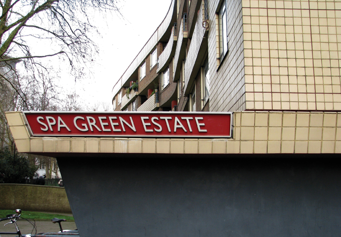 A brave new world A section of Lubetkin's Spa Green Estate showing off its faience tiling finish