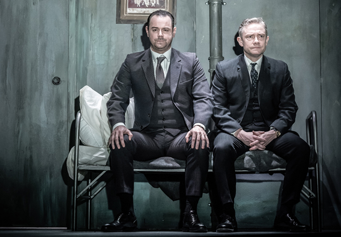 Danny Dyer and Martin Freeman in Pinter Seven Photo credit Marc Brenner