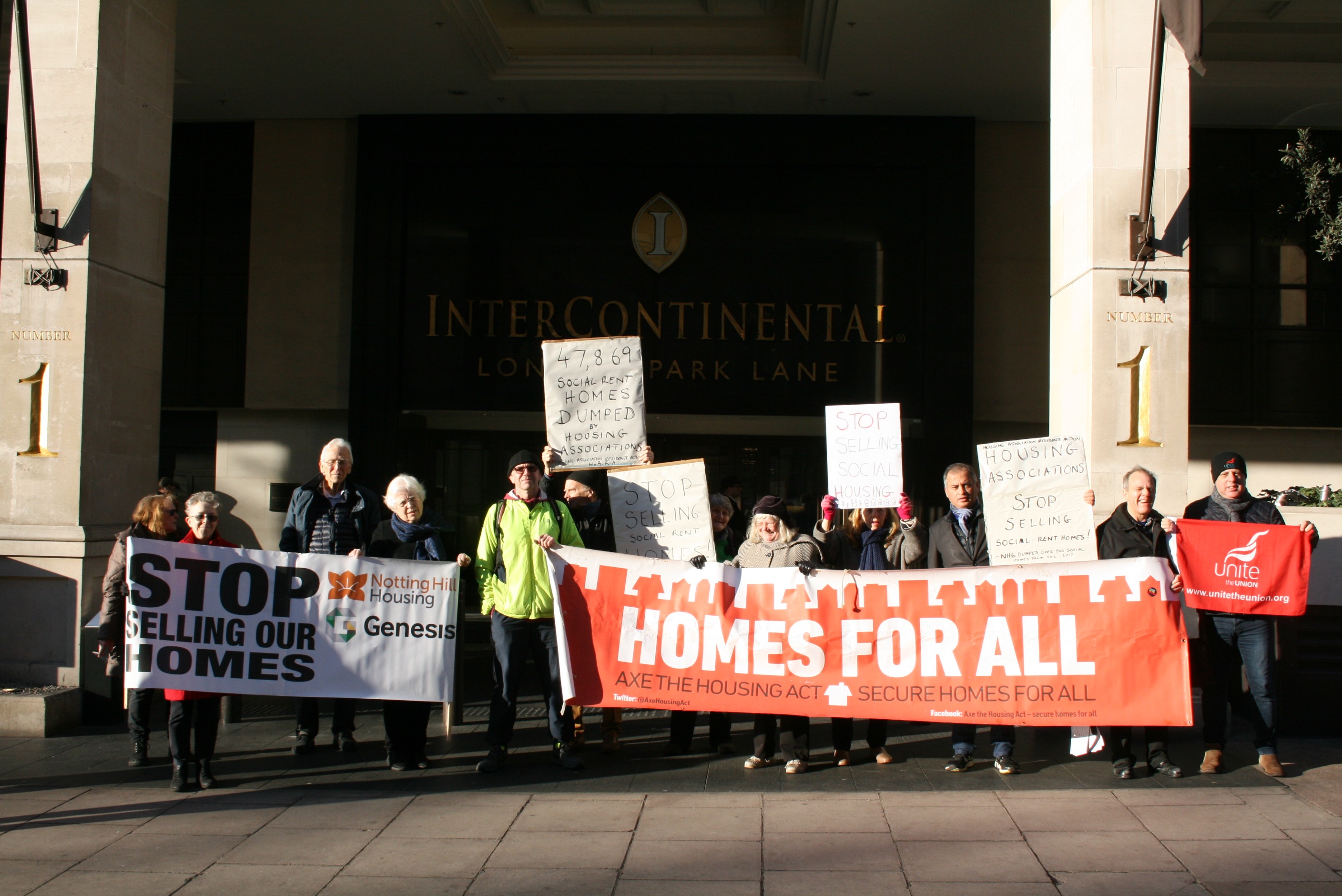 Campaigners say 40 housing association properties sold off in Islington each year IMG_7116